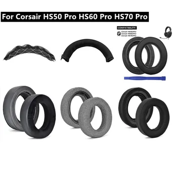Inlocuire tampoane pentru Urechi pe bentita pentru Corsair HS50 Pro HS60 Pro HS70 Pro Căști Pernițe Moi Perne Spuma pentru Urechi de Înaltă Calitate