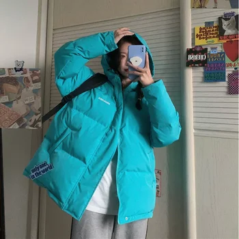 Jacheta De Iarna Pentru Femei Din Bumbac Căptușit Jachete 2022 Coreene Noi Vrac Solid Scurtă Warm Moda Streetwear Bule De Pâine Haina