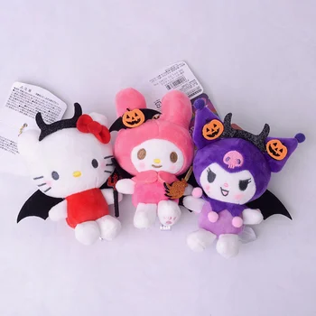 Japoneze Noi De Halloween Diavol Sanrio Kuromi Melodia Hello Kitty Jucarie De Plus Geanta Mini Pandantiv Kawaii Breloc Fete Cadou Dulce