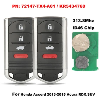 jingyuqin 313.8 Mhz Cip ID46 Telecomanda Cheie Auto Pentru Honda Accord 2013-2015 Acura RDX SUV PN:72147-TX4-A01 KR5434760 sistemului de acces fără cheie