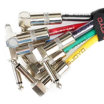 JOYO CM-11 Colorate Cablu de Conectare 6,35 mm Unghi Plug pentru Chitara Bass Efect Pedala 6PCS/lot Chitara Pedala de Cablu de Conectare