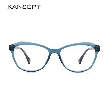 KANSEPT Acetat 2019 Moda Transparent Ochelari Cadru Clar Pătrat Albastru de Prescriptie medicala pentru rame de ochelari Pentru Femei#LS8046