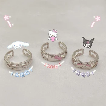 Kawaii Inel Sanrio Hello Kittys Mymelody Cinnamoroll Kuromi Accesorii Frumusete Drăguț Grădină De Vară Prietenele Cadou De Crăciun