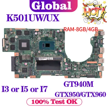 KEFU Notebook U5000 Placa de baza Pentru ASUS K501UQ K501UX K501UW K501UB K501UXM K501U A501U Placa de baza Laptop I3 I5 I7 4GB/8GB PM