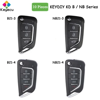 KEYECU 10 Bucati KEYDIY B NB Serie B21-3 NB21-3 B21-4 NB21-4 KD Universal Telecomanda Cheie Auto pentru KD900 URG200 KD900+ Mini KD KD-X2