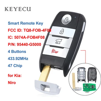 Keyecu 95440-G5000 sistemului de acces fără cheie de la Distanță Inteligent Cheie 4 Butoane 433,92 MHz 47 Cip pentru Kia Niro LX EX S Touring Hibrid, TQ8-FOB-4F08