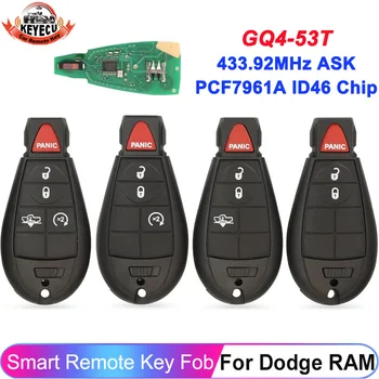 KEYECU GQ4-53T Fobik Telecomanda Cheie Auto 433MHz ID46 PCF7961A Chip Pentru Dodge RAM 1500 2500 3500 4500 2013-2018 56046953 68159655