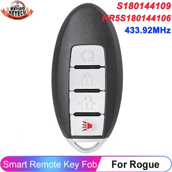 KEYECU S180144109 la Distanță Telecomanda 4 Butoane Pentru Nissan Rogue 2017 2018 FCC ID: KR5S180144106 IC: 7812D-S180106 433,92 MHz 4A Cip