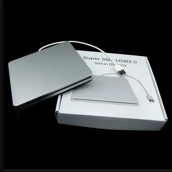 Laptop Tip Aspirare Super Slim USB 2.0 Slot Extern, DVD-Writer DVD-RW Drive-uri Externe Cutie Cabina de Caz(singurul caz)
