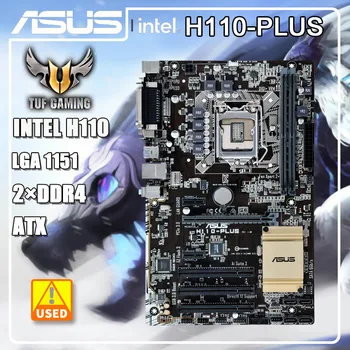 LGA 1151 Placa de baza Asus H110-PLUS 1151 Placa de baza DDR4 32GB PCI-E 3.0 Intel H110 USB3.0 PCI-E 3.0, ATX Pentru i5-7600 procesoare