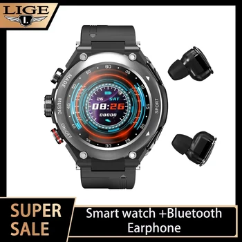 LIGE Smartwatch Bărbați Ceas Inteligent 2022 TWS Cască Bluetooth Apel Muzica Temperatura Corpului DIY Fata Ceas Sport Smartwatch Femei