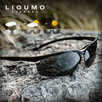 LIOUMO Aluminiu Magneziu Bărbați ochelari de Soare Polarizati pentru Femei Fotocromatică Ochelari Unisex Conducere Ochelari de protectie UV400 lentes hombre para