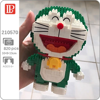 LP 210570 Anime Doraemon Verde Pisica Robot Animale de Companie Model 3D DIY Mini Diamond Blocuri Caramizi de constructie de Jucarie pentru Copii fără Cutie