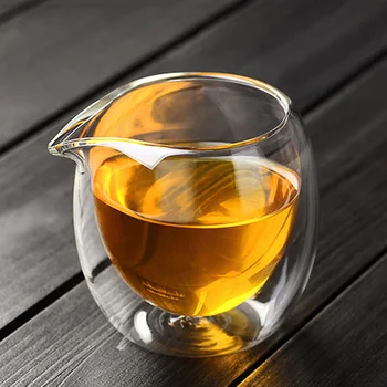 Manual 200ml de Căldură Rezistent la Perete Dublu Strat de Sticlă Ceașcă de Ceai Ceai, Infuzoare Chahai Ceai Ulcior Chineză Kongfu Ceașca de ceai, Cești de Cafea
