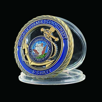Marina Statelor unite Gol Moneda Medalie de Onoare, Curaj, Angajament Monede