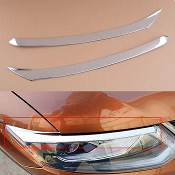 Masina noua Crom Exterior Frontal Lumina Lămpii Spranceana Benzi Tapiterie se potrivesc pentru Nissan X-Trail T32 2014 2015 2016 Decor