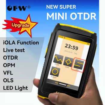 Mini OTDR Activ Fibra de Testare Live 1550nm 20dB Fibra Optica Reflectometru Ecran Tactil OPM VFL OLS iOLA Hartă Eveniment Fibre Tester