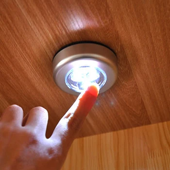 Mini Touch Control Lampă de Noapte Pentru Dormitor Dulap Scări Bucătărie Wireless cu LED-uri Sub Lumină Cabinet Baterii Dulap Lumina