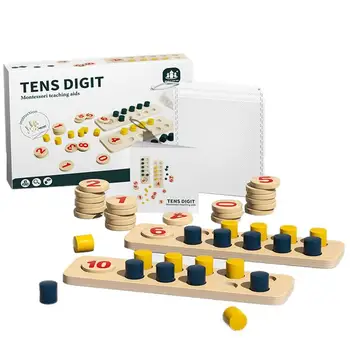Montessori Matematică Și Numere Pentru Copii 0-10 Matematica De Învățare Bord Jucării Toddler Adunare Și Scădere De Învățare De Numărare De Lemn