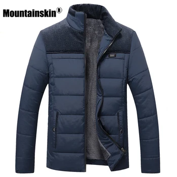 Mountainskin Gros Haine de Iarnă pentru Bărbați Jachete 4XL Fleece Casual Hanorace Bărbați Îmbrăcăminte Solidă de sex Masculin Jachete Îmbrăcăminte de Brand SA348