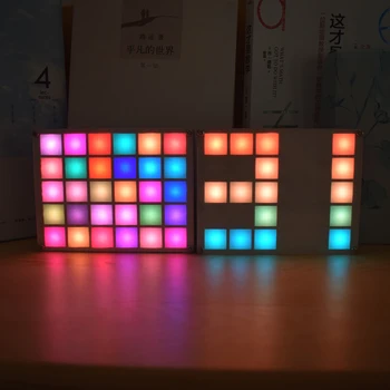 Multi-funcția de LED-uri de Muzică Rece Spectru de Culoare RGB Bord DIY MAX9814 Microfon Amplificator Electronic de producție Ceas Kit