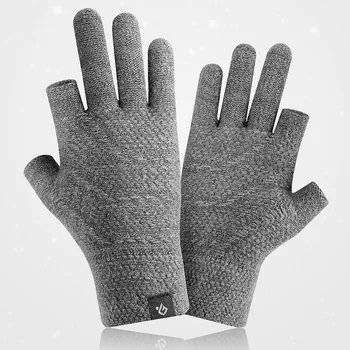 Mănuși tricotate Barbati Toamna Iarna Periat Caldura, Două Jocuri deget, Degete Scris de Catifea, de Călărie și de Conducere Mănuși de Munca