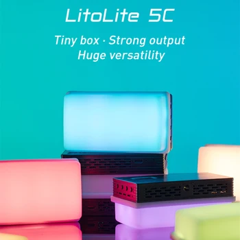 Nanlite LitoLite 5C Buzunar Lumina 2700K-7500K RGB HSI CCT FX Iluminat Portabil Magentic în aer liber, Video, Foto, Fotografie de Iluminat