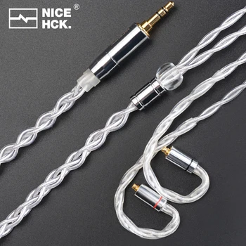 NiceHCK SilverSir High End 6N Argint Pur Folie Cască Upgrade de Cablu 3.5/2.5/4.4 mm MMCX/0.78 2Pin pentru Phoenix Curaj EB2S IEM