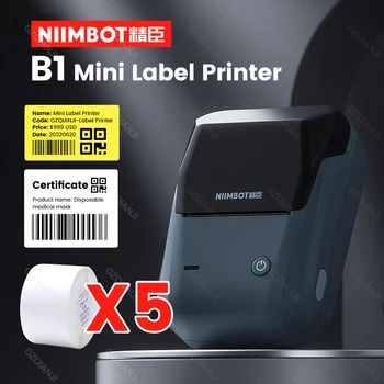 NiiMbot B1 Cablu Label Printer Portabil de Buzunar Termică instrument de Etichetare pentru Filtru Auto-adeziv Haine Pret Autocolant Wireless Bluetooth