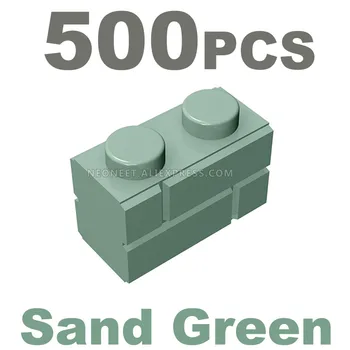 Nisip Verde 300/500x 1x2 Cărămizi de Perete de Caramida Blocuri Minifigues Mega Bloks 98283 6000066 MOC Orașul Meu Stradă Case Castel