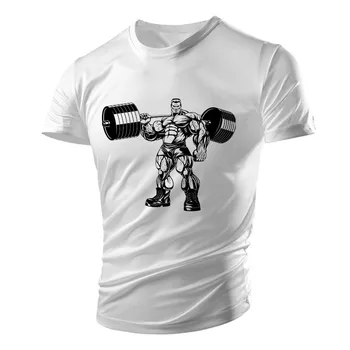 Noi de Vara Tricou Sport Haltere Gantere Distracție Model pentru Bărbați T-shirt Femei Usor Respirabil de Sus Funcționare iute Uscat