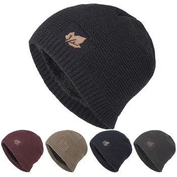 Noi Unisex Fleece Căptușit Beanie Pălărie Tricot De Lână Cald Iarnă Hat Gros Moale Întinde Pălăria Pentru Bărbați Și Femei De Moda, Pălării Și Capace