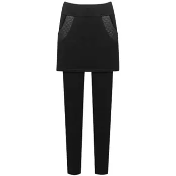 NORMOV Moda pentru Femei Jambiere Groase Ține de Cald Iarnă Exterior Purta Pantaloni Fusta Talie Mare Solidă Subțire Jambiere