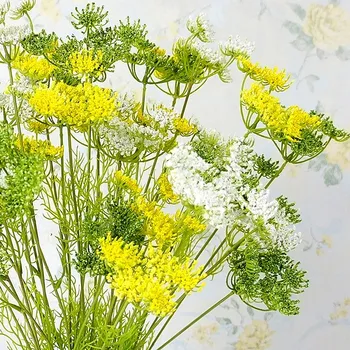 NOU stil coreean Dantelă floare ramură cu frunze verzi pentru flori artificiale aranjament consumabile fals plante