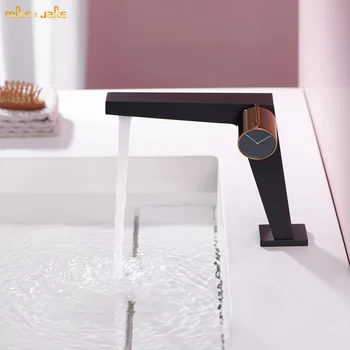 Nou stil trandafirul negru bazinul mixer robinet baie caldă și rece bazinul robinet chiuveta robinet de apă negru mixer baie a crescut de la robinet