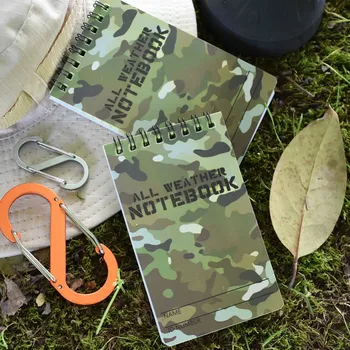 Noua Tactică Impermeabil Notebook Camuflaj PVC de Acoperire Memo Pad de zi cu Zi Pentru a Face Lista volante Bobina Notepad Hârtie de Scris În Ploaie