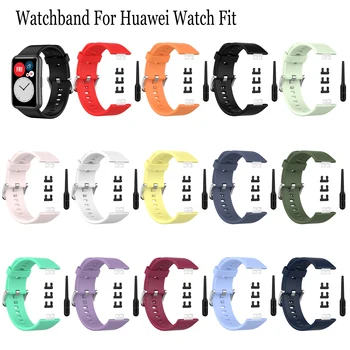 Noul Silicon Watchbands Pentru Huawei Watch Fit Smart Watch Sport Curea Bratara de Înlocuire Brățară Pentru Huawei se potrivesc Accesorii