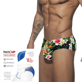 Noul Talie mică Apăsare Pad costume de Baie, pantaloni Scurți de Înot de Moda pentru Bărbați Sexy Trunchiuri de Înot de Vară uscare Rapidă a Apei Sport Boxer Boxeri
