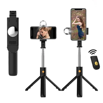 Noul Wireless Bluetooth 6 In 1 Selfie Stick Umple De Lumină 360° Rotire Faltbare Extensibil Telefon Mini Trepied Suport De La Distanță Fără Fir