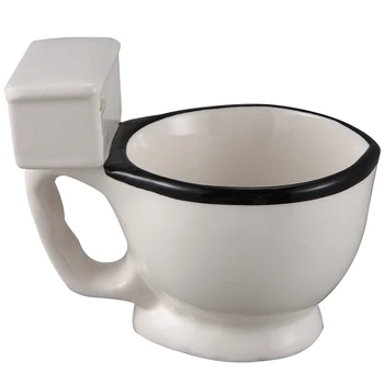 Noutatea Toaletă Cana Ceramica cu Maner 300Ml Cafea Ceai Lapte Cupa de inghetata Amuzant pentru Cadouri