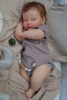 NPK 60CM Papusa Terminat de Dormit băiat Ca Imagine Renăscut Baby Doll Vopsea de Mână Papusa cu Geneza Vopsea 3D de Înaltă Calitate, piele Papusa
