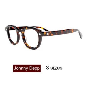 Ochelari de Oameni Johnny Depp Ochelari Lentile Transparente design de Brand Calculator Ochelari de sex masculin, Rotund Stil Vintage sq000