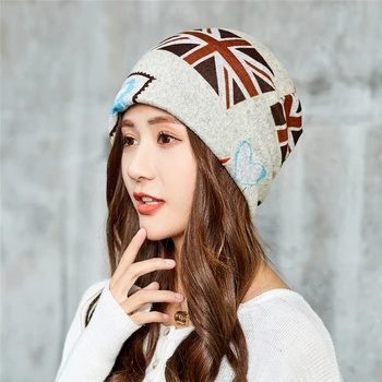 OKKDEY Toamna Și Iarna cu Dublă utilizare Pălării Pentru Femei Model de Pavilion de Design Turban Chelioși Căciuli Palarie Doamnelor Moda Eșarfă Masca de Fata