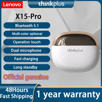 Original Lenovo X15 Pro Wireless Bluetooth Headset TWS Atinge Semi-In-Ureche Impermeabil Stereo cu Microfon Multi-culoare Opțional