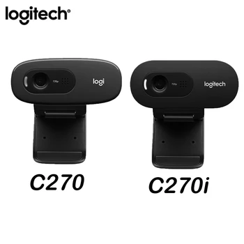 Original Logitech C270 C270i Apel Video HD 720P Webcam Built-in Micphone Calculator Mini Camera pentru PC, Laptop, Video-Conferință