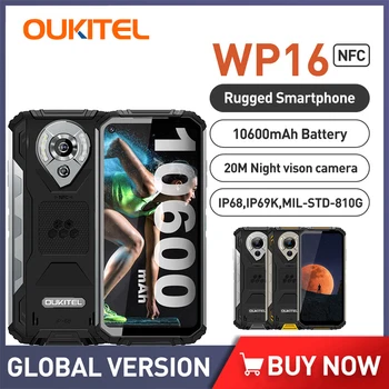 Oukitel WP16 Rugged Smartphone 128GB 8GB Android 11 NFC Telefon Mobil Baterie de Mare 10600mAh Octa Core 20MP aparat de Fotografiat telefon Mobil