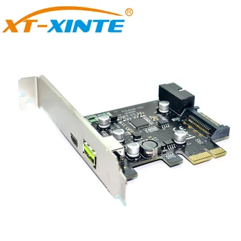PCI-e-USB3.1 Tip-C Riser Card PCIe la USB-C 2.4 UN Încărcător Rapid cu 19PIN USB Frontal Miner de Expansiune Adaptor 5G PCI-Express