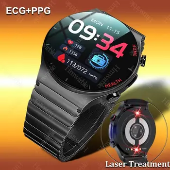 Pentru Andriod Xiaomi Samsung Inteligent Ceas Barbati Ip68 Rezistent La Apa 2022 Ekg Smartwatch Terapia Cu Laser Tensiunii Arteriale De Oxigen 360*360 Watch