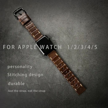 Pentru Apple Watch 5 4 42mm 44mm mai Nou de mână din piele împletit curea Pentru Apple seria 1 2 3 38mm 40 mm bratara watchbands
