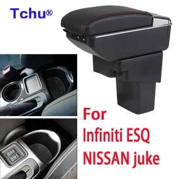 Pentru Cotiera NISSAN juke box Pentru Infiniti ESQ Auto cotiera 2010-2019 cutie de depozitare Retrofit părți USB accesorii detalii de interior